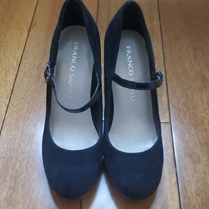 Franco Sarto Black Suede Women's Size 6
